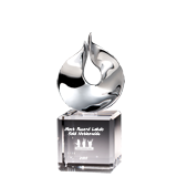 Solid Metal Fortune Flame Award